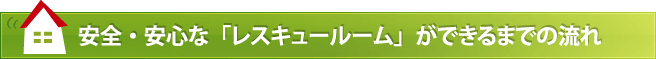 安全・安心な「レスキュールーム」ができるまでの流れ